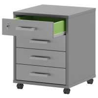 Тумба подкатная (4 ящика) Арго АТЛ-04 Серый